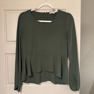 Loft olive blouse